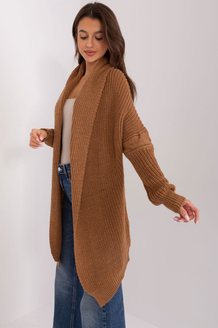 brown - Cardigan model 186806 Och Bella U704-186806