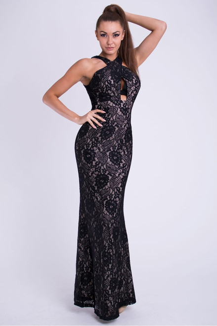 black - Long dress model 69403 YourNewStyle U704-69403