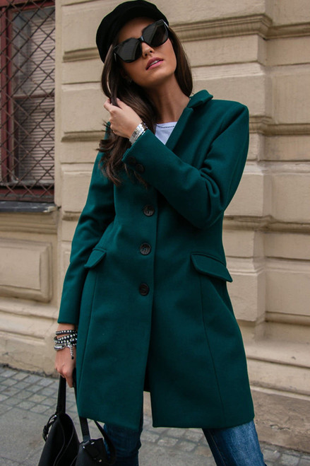green - Coat model 184493 Roco Fashion U704-184493