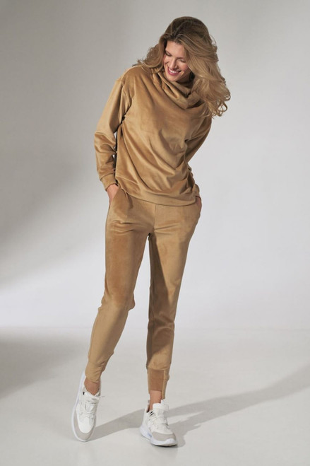 beige - Tracksuit trousers model 151804 Figl U704-151804