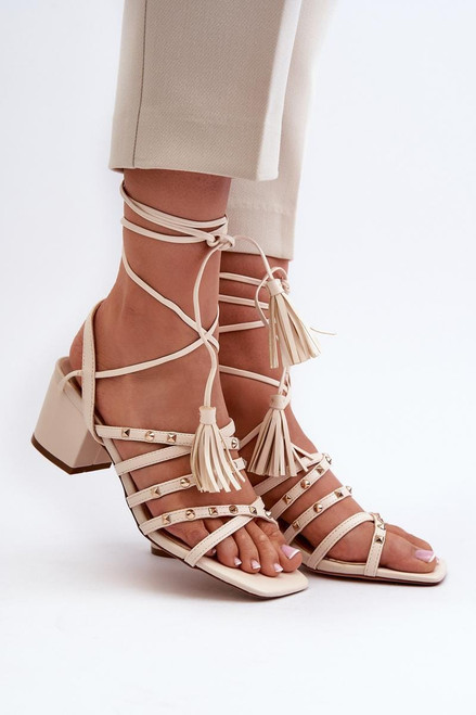 beige - Heel sandals model 197583 Step in style U704-197583