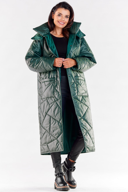 green - Coat model 173880 awama U704-173880