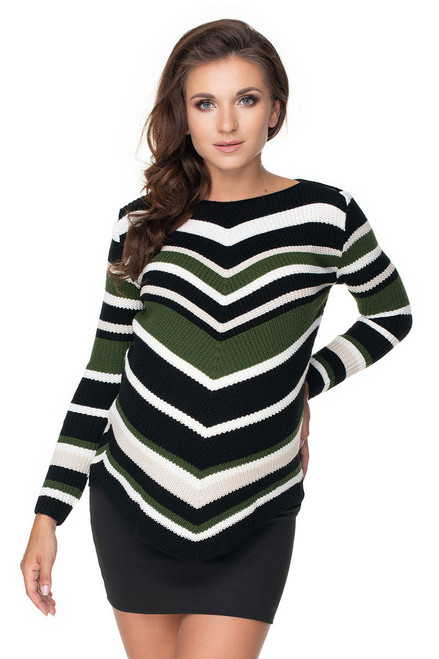 green - Pregnancy sweater model 135979 PeeKaBoo U704-135979