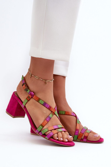 pink - Heel sandals model 198795 Step in style U704-198795