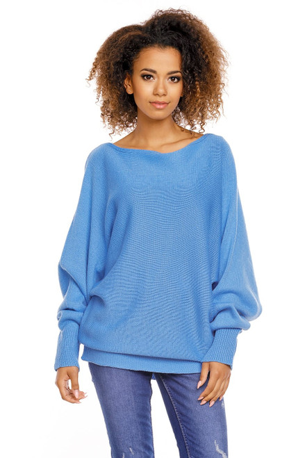 blue - Bat style blouse model 94499 PeeKaBoo U704-94499