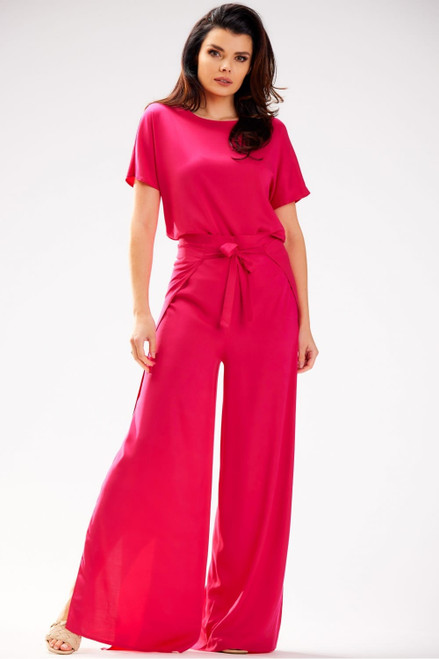 pink - Women trousers model 181094 awama U704-181094