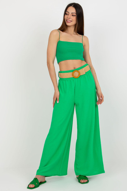 green - Women trousers model 180202 Italy Moda U704-180202