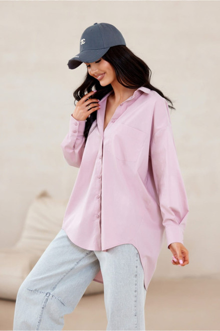 pink - Long sleeve shirt model 207003 Roco Fashion U704-207003