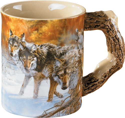 Wild Wings Sculpted Mug Body Language Wolves R557-1001488