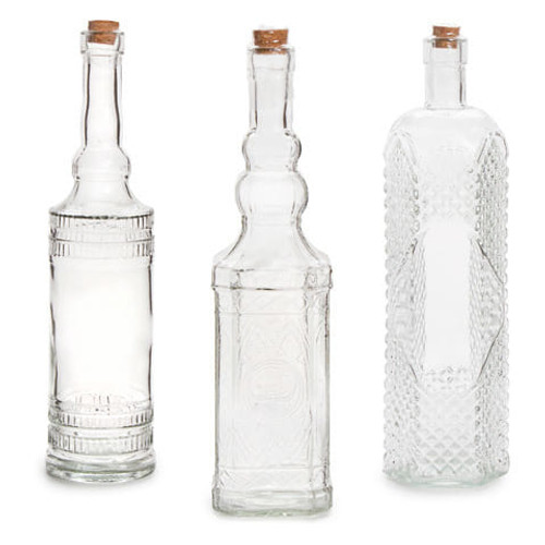 Darice 5913 509 Glass Bottles Assorted Clear with Cork High 12 inches 1 Pack Of 12 Pieces N274-FC016474859_12