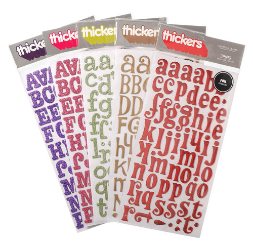 Thickers Foil Alphabet Stickers Tinsel Cherry N274-FC01428958