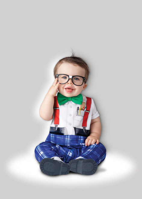 InCharacter Baby Boy s Nursery Nerd Costume White and Blue Medium 12 18 Months N274-FC01031213