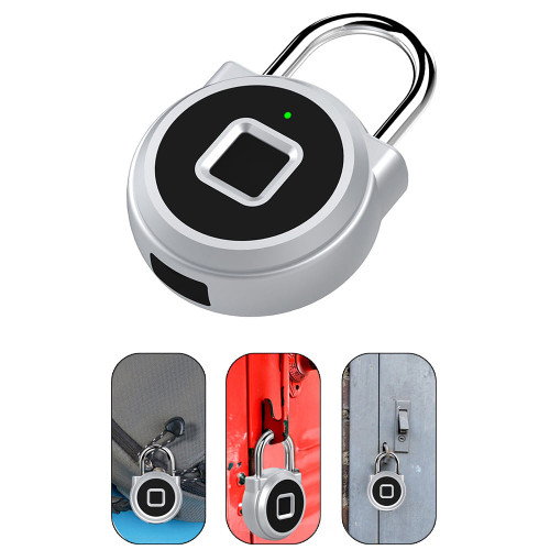 P10 Mini Smart Keyless Fingerprint Lock Waterproof Inteligente Anti-Theft Security Padlock Door Lug K484-PEL_09Q5ZPT9