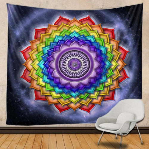Size: 200x150cm - Galactic Floral Mandala Tapestry Q119-CJZW118636704DW