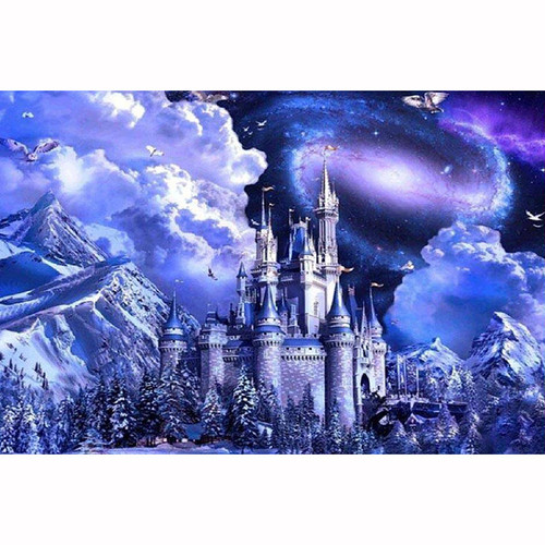 Color: Purple, Painting style: Square, Painting size: 30x45cm - Diamond Embroidery Mountain Castle  Q119-CJZS117771908HS