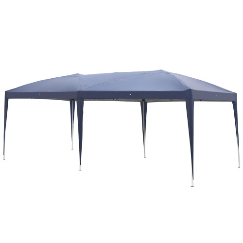US Outdoor Folding Tent Adjustable Height Camping Waterproof Sun Shelter Tent 3 x 6m Blue K484-POU_09QKG9LG_US
