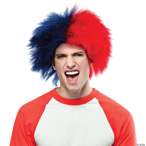 Blue and red sports wig M680-MR179577