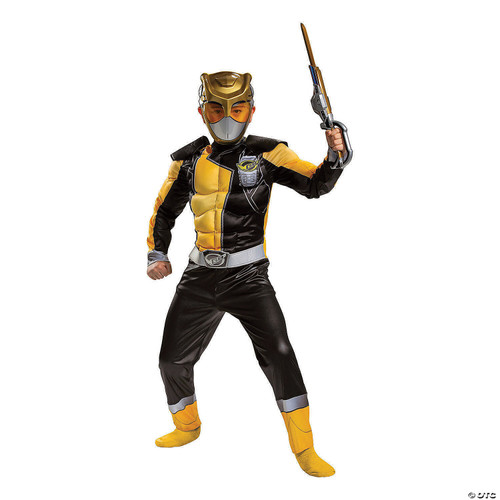 Boy s Classic Muscle Mighty Morphin Gold Ranger Costume Medium N274-MR01DG104779K