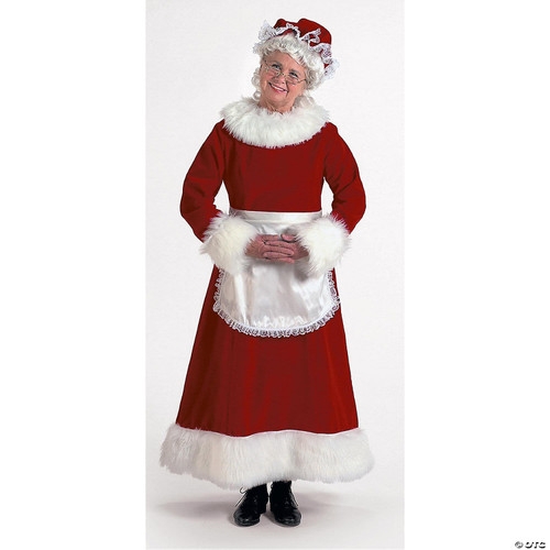Women s Burgundy Velvet Mrs Claus Dress Costume  XL N274-MR01AE7056XL