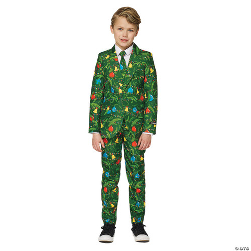 Boys green christmas tree suit-lg M680-OSB0008LG