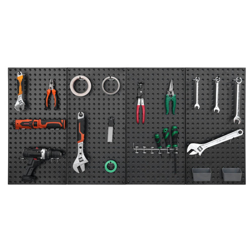 Metal Pegboard Panels, 24"? x 12" Pegboard, 4 Panels, Heavy Duty Peg Board Wall Organizer with Acce E415-GJGBHSJS2412877FWV0