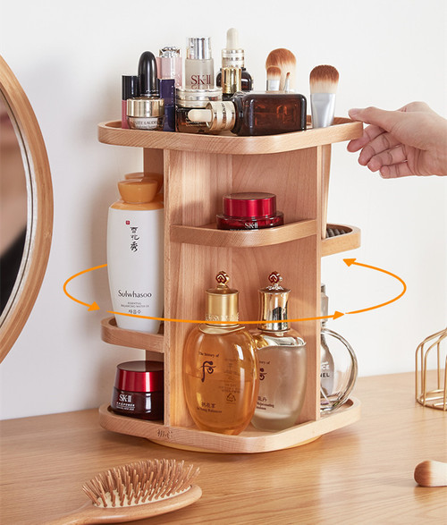Color: 1style - Rotating Cosmetic Storage Box Dressing Table Desktop Storage Rack Q119-CJGJ114712801AZ