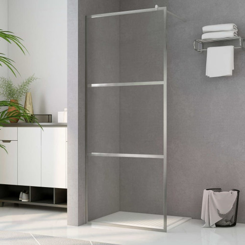 Walk-in Shower Wall with Clear ESG Glass 55.1"x76.8" A949-146639