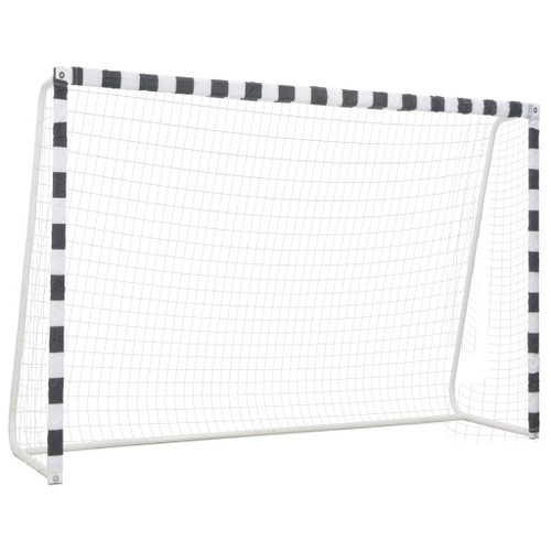 Soccer Goal 118.1"x78.7"x35.4" Metal Black and White A949-91954