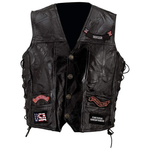 Genuine Buffalo Leather Vest Q147-GFVBIK14S