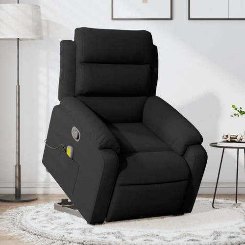 Stand up Massage Recliner Chair Black Velvet A949-3206183