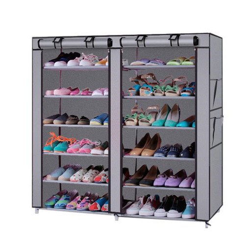 US Non-woven Shoe  Rack Organizer 6  Tier Storage Standing Shoes Shelves gray K484-PHO_0QFQXYAH_US