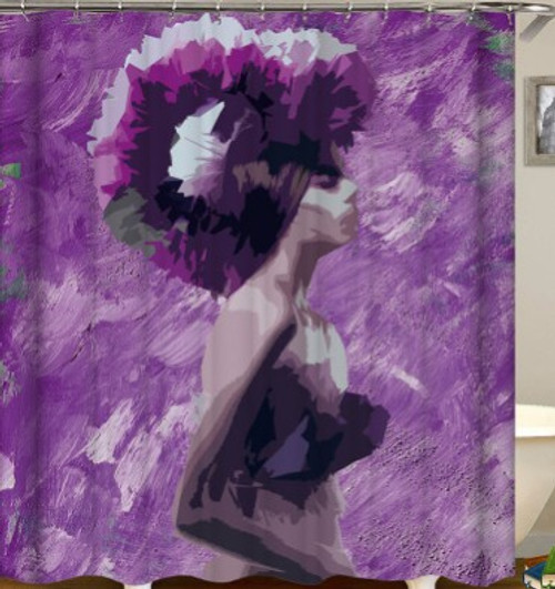 Size: 150x180, Style: yl05733# - African girl digital print shower curtain Q119-CJJJJFCL00006-150x180-yl05733