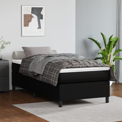  Bed Frame Black Faux leather, plywood, engineered wood Twin A949-3121071
