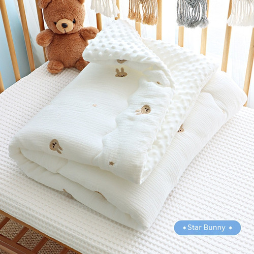 Color: Star Bunny, Size Specification: Spring And Summer - Children's Pure Cotton Wrinkled Gauze An Q119-CJYD188256413MN
