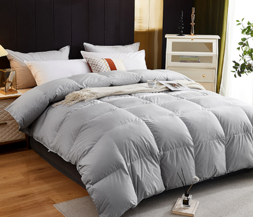 Color: Grey, style: 150x200cm4 jin - High-end Gift Cotton Dazzle Duvet Goose Down Quilt Q119-CJCS165318509IR
