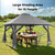 Grey 13 x 13 Ft Pop-Up Gazebo Outdoor Canopy w/ Mesh Mosquito Netting Sidewalls Q280-GRSWMTN209458361