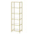 Narrow Glass Shelf Bookcase Bedroom Living Office Bath Storage Unit in Gold Q280-VSTGBSN798362514