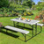Folding White HDPE Picnic Table with 2 Benches Outdoor Patio Furniture Set Q280-WFIOPTS1391458392
