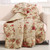 Red Pink Gold Ecru Floral Roses Quilt Throw Blanket in 100% Cotton Q280-ANRSQPT153682841