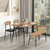 Modern 4-Piece Dining Set with Wood Top Table 2 Chairs and Bench Q280-FPDTSC1592837