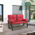 Steel Outdoor Garden Patio Rocking Glider Chair Loveseat with Red Cushions Q280-REOSGC567355