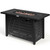 60,000 BTU Brown Rectangular Portable LP Gas Propane Fire Pit Table Q280-GRFC3014