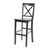 Set of 2 - X-Back Solid Wood 30-inch Barstools in Black Finish Q280-C30BSB1804