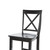 Set of 2 - X-Back Solid Wood 30-inch Barstools in Black Finish Q280-C30BSB1804