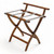 High Back Solid Wood Folding Luggage Rack with Grey Straps in Brown Finish Q280-MGRFWLR73015379