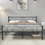 Queen Sturdy Metal Platform Bed Frame with Headboard Footboard in Black Finish Q280-QNBLKBD84957136