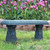 Black Fiber-Clay Resin Outdoor Garden Bench in Stone Finish Q280-FRBSOGB1103425863