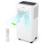 8000 BTU Portable Air Conditioner with Remote Control and LED Digital Display-White - Color: White D681-FP10578US-WH