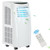 8000 BTU Portable Air Conditioner with Sleep Mode and Dehumidifier Function - Color: White D681-EP24619US