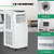 8000 BTU Portable Air Conditioner with Sleep Mode and Dehumidifier Function - Color: White D681-EP24619US